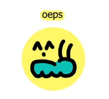 'oeps' in Dutch rebus writing